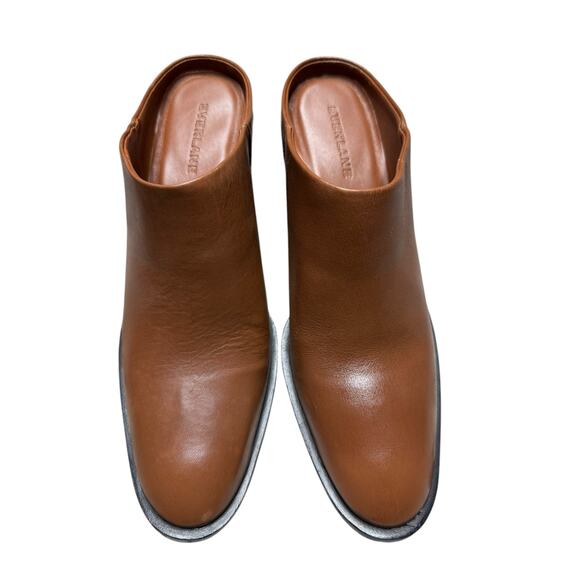 NWOB Everlane Outlaw Mule Women 7 Brown Leather Slip On Block Heel Quiet Luxury - Picture 3 of 9